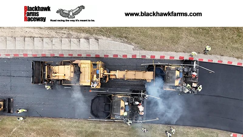 Repaving Blackhawk Farms Raceway 2025